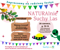 plakat festynu NATURAlnie Suchy Las, 26 czerwca g. 10-14, Suchy Las