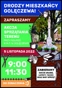 Plakat sprzatanie Goleczewa 124x175 - Sprzątanie centrum Golęczewa przed obchodami 11 listopada 2022 r.