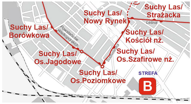 mapa - Powrót na stałą trasę autobusów linii nr 901