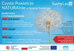 Plakat informujący o programie Czyste Powietrze.