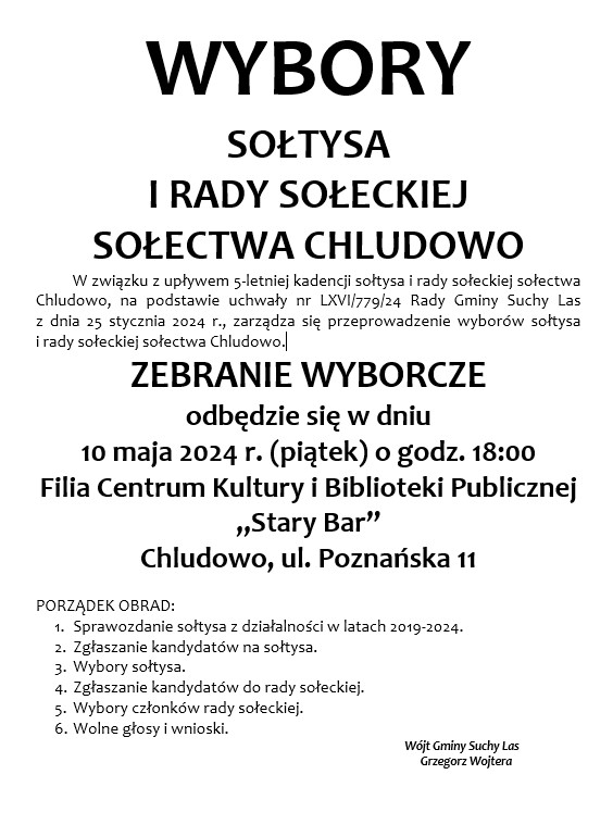 Wybory Chludowo 2024