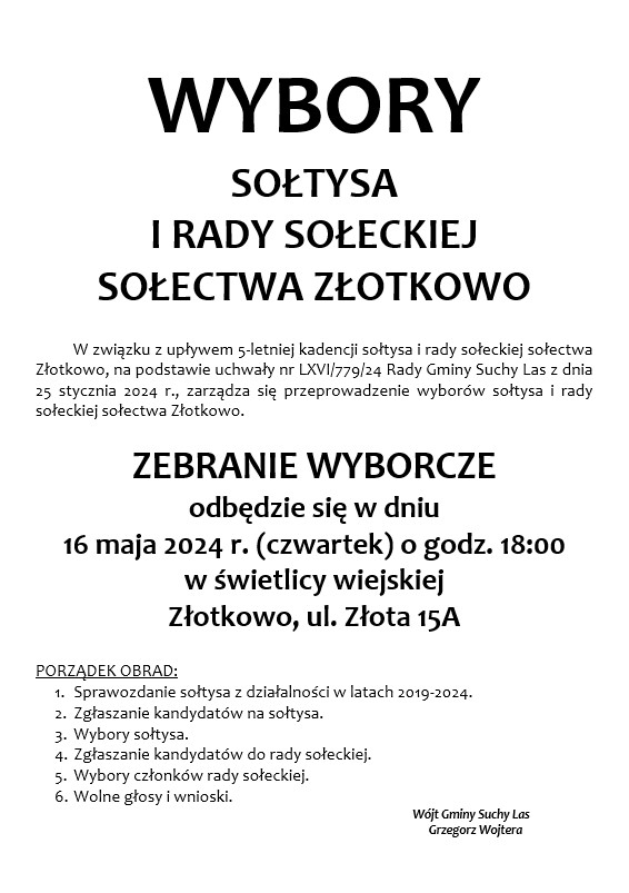 Wybory Złotkowo 2024