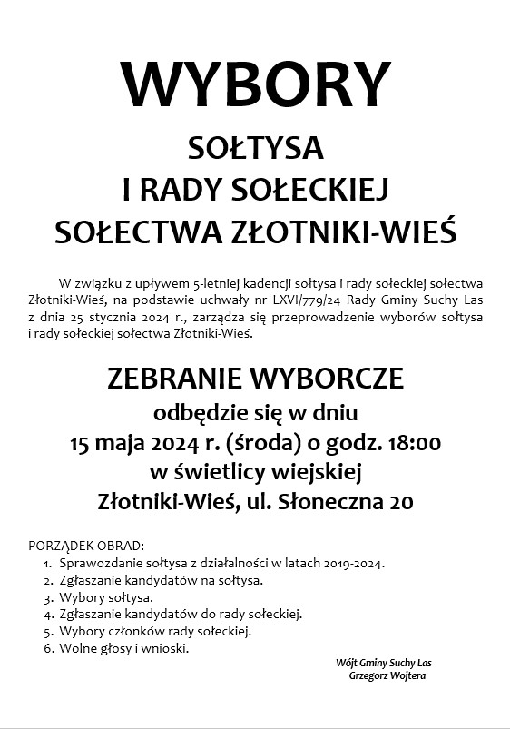 Wybory Złotniki Wieś 2024