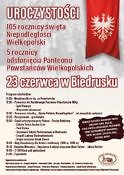 uroczystości święta niepodległości Wielkopolski w Biedrusku - plakat do wydarzenia