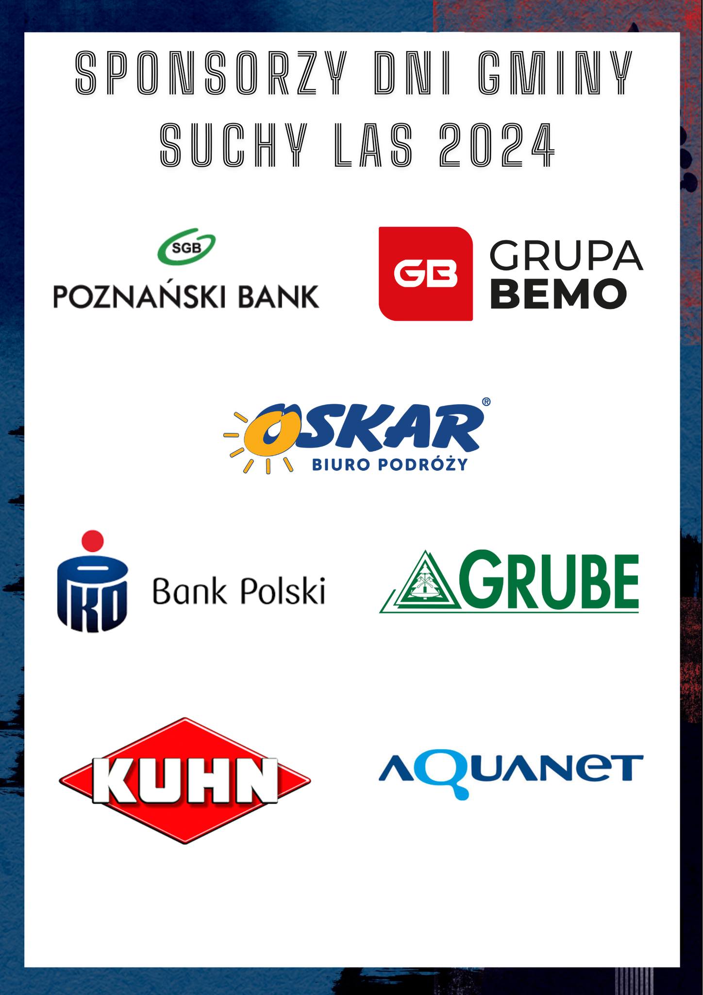 Sponsorzy Dni Gminy Suchy Las 2024 - Dni Gminy Suchy Las już w najbliższy weekend!