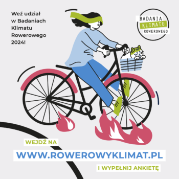 Plakat rysunek roweru i rowerzysty