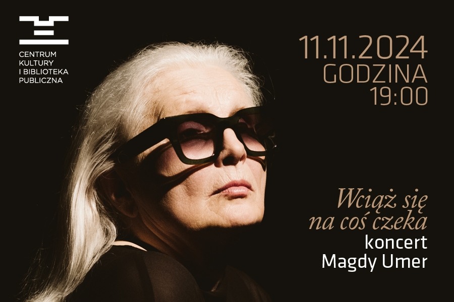 grafika do wydarzenia ze zdjęciem twarzy Magdy Umer